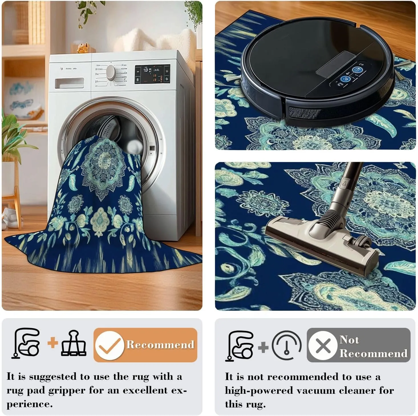 3ft Round Rugs for Living Room Rug Premium Print Reversible Non Slip Yoga Pilates Machine Washable Area Rugs for Bedroom Non Slip Rug Soft Carpet for Kids Room Dining Room Entrance