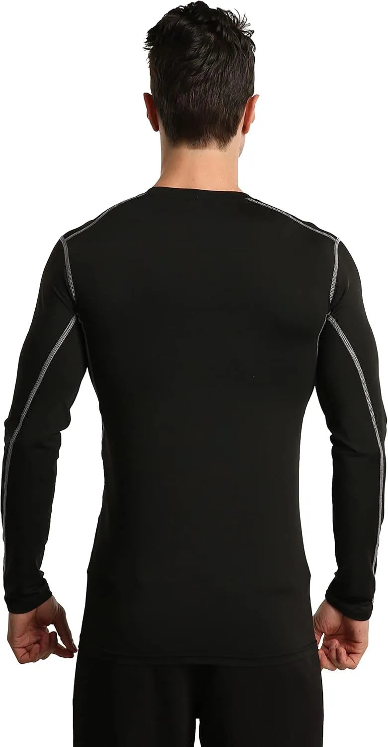 5 or 3 Pack Compression Shirts for Men Long Sleeve Cool Dry Athletic Workout Baselayer Baseball Undershirt Tops