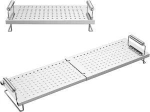 Adjustable Griddle Warming Rack for Blackstone 17 22 28 36 Inches Griddle, 304 Stainless Steel Grill Roasting Rack Accessories for Weber Charbroil and Most Tabletop Flat-top Griddle Grills