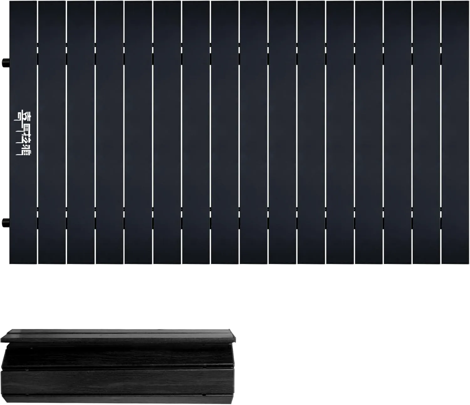 Aluminum Alloy Steel Collapsible Board Desktop Folding Table for Garden Cart Foldable Wagon Heavy Duty Foldable Metal Outdoor Camping 37.4x21.6 inch (Black)