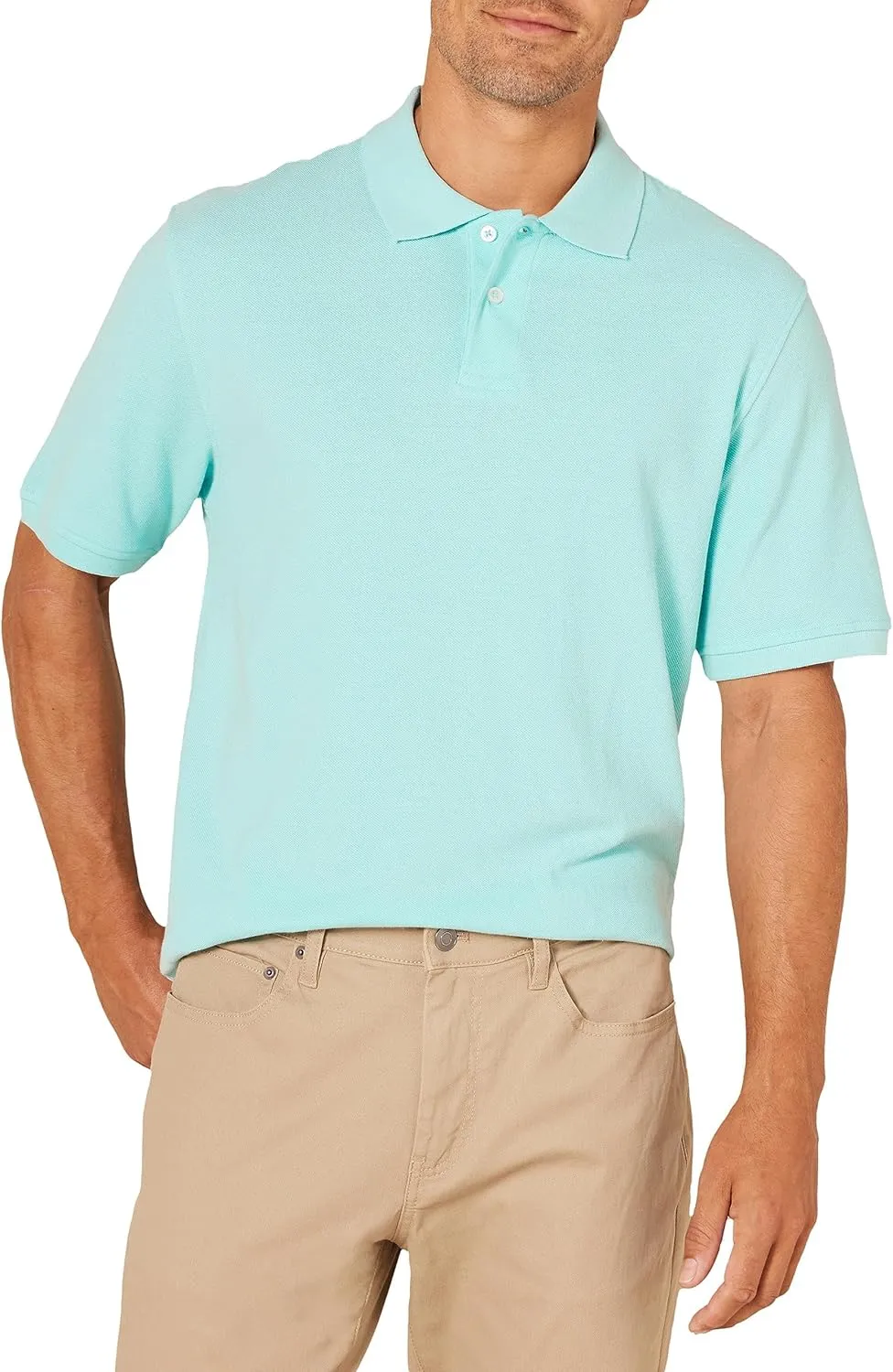 Amazon Essentials Men's Regular-Fit Cotton Pique Polo Shirt (Available in Big & Tall)