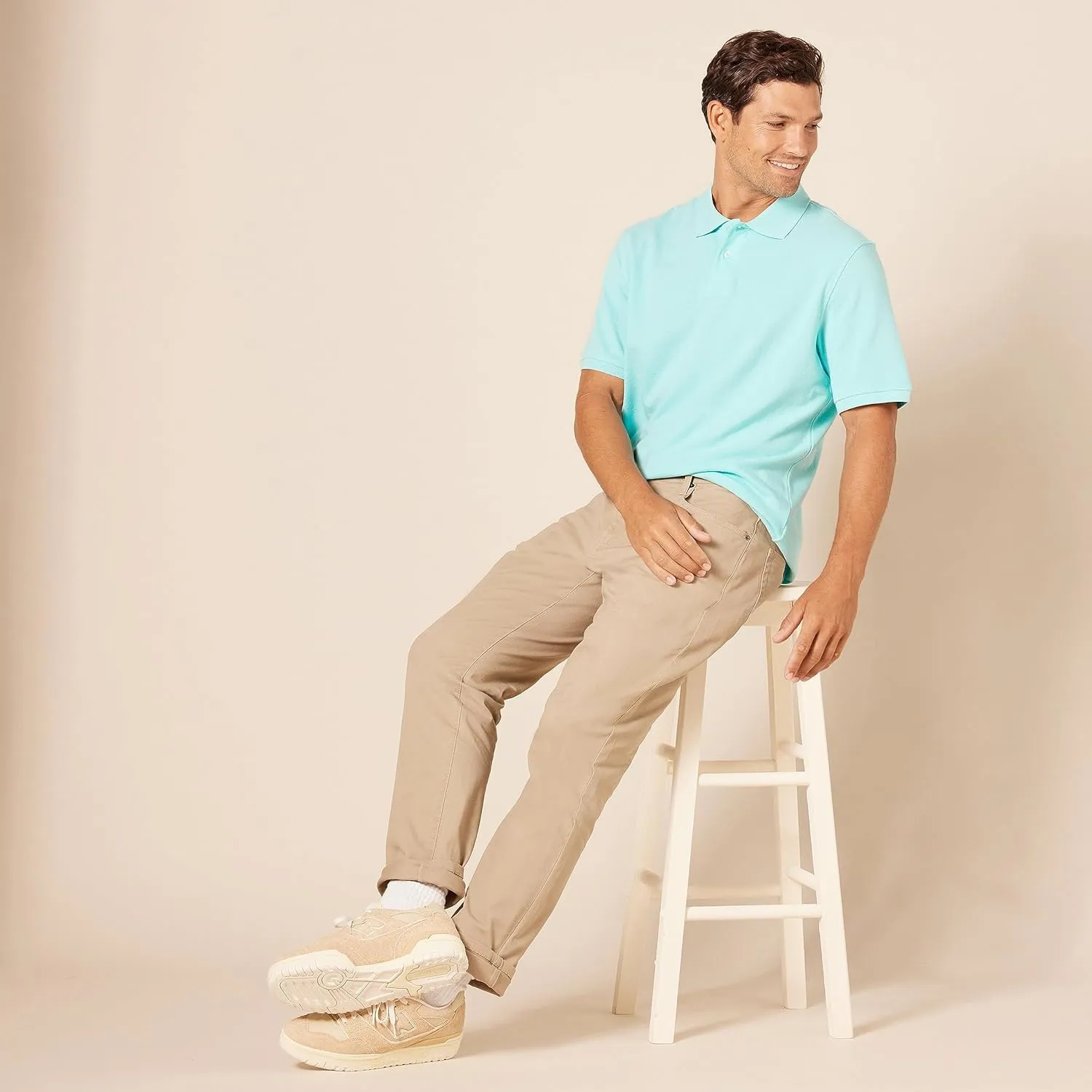 Amazon Essentials Men's Regular-Fit Cotton Pique Polo Shirt (Available in Big & Tall)