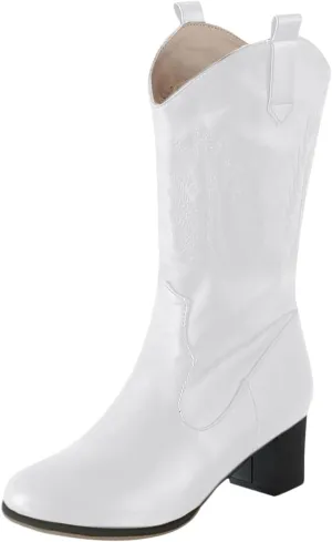 AMDBEL Wide Calf Boots for Women Low Heel Womens Fall Boots 2024 Western Cowboy Boots Embroidered Cowgirl Fashion Booties