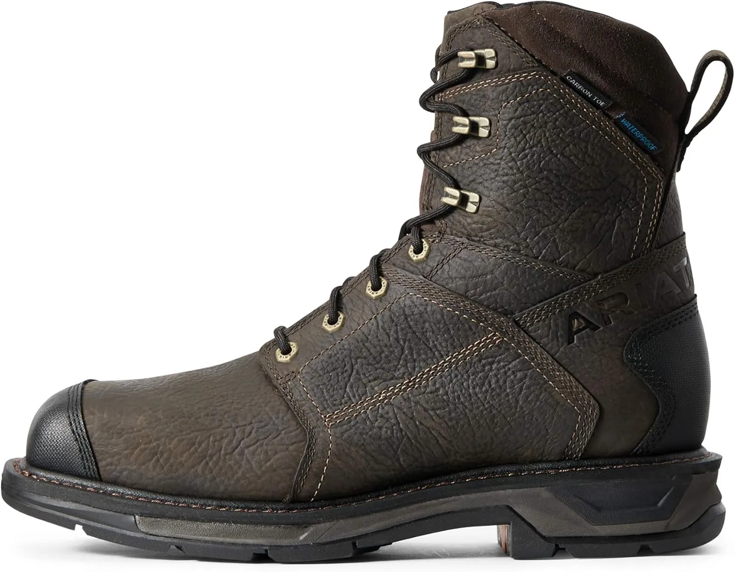 Ariat Men's Workhog Xt 8" Side Zip Waterproof Carbon Toe Work Boot