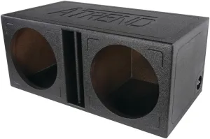 Atrend 12-Inch Dual Slammer Vented Enclosure With Bed Liner Finish Subwoofer Box - Premium Subwoofer Box Improves Audio Quality, Sound & Bass - Made in USA