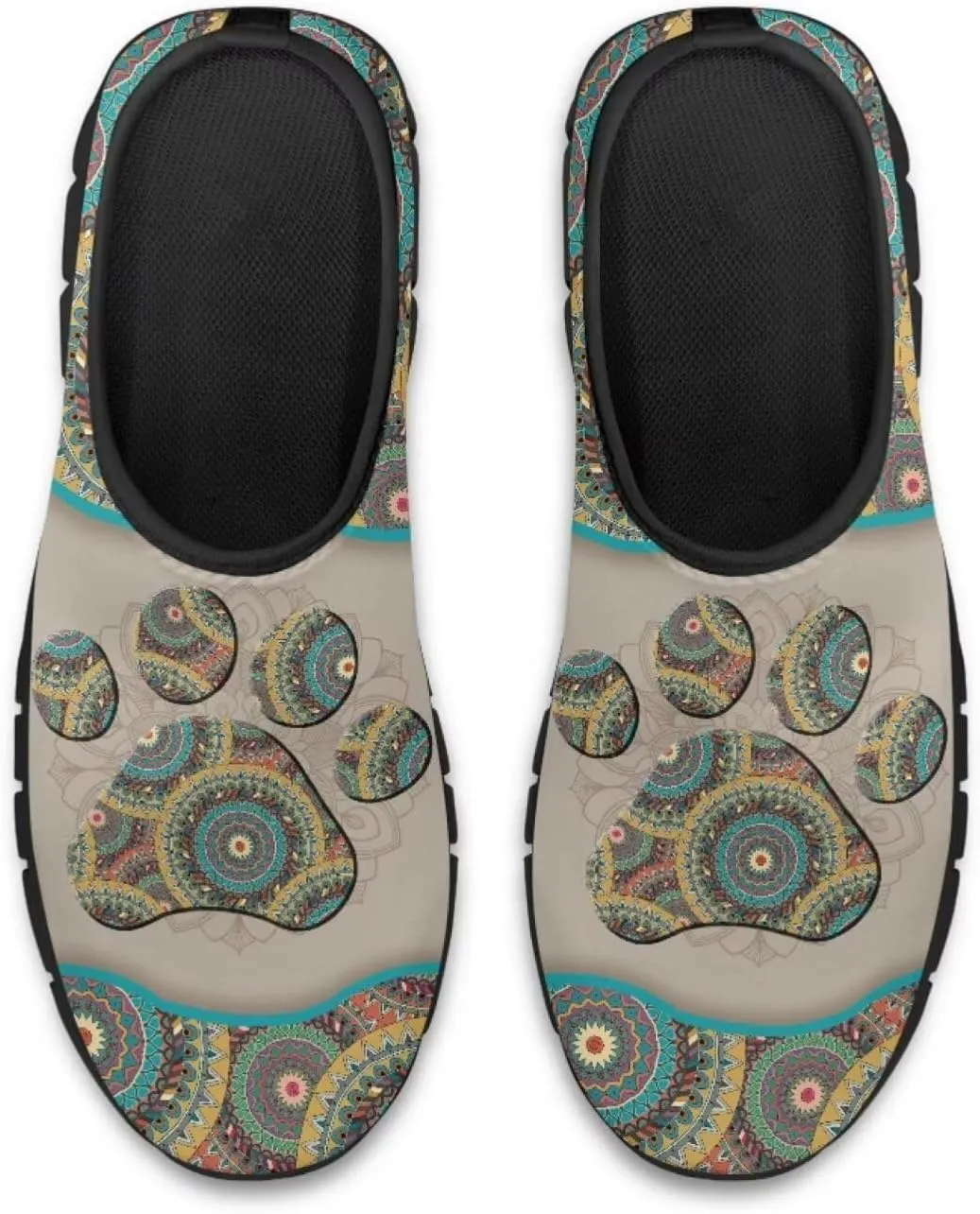 Aztec Walking Shoes for Women Casual Slip On Non Skid Flat Sneakers Fashion Breathable Tennis Work Footwear