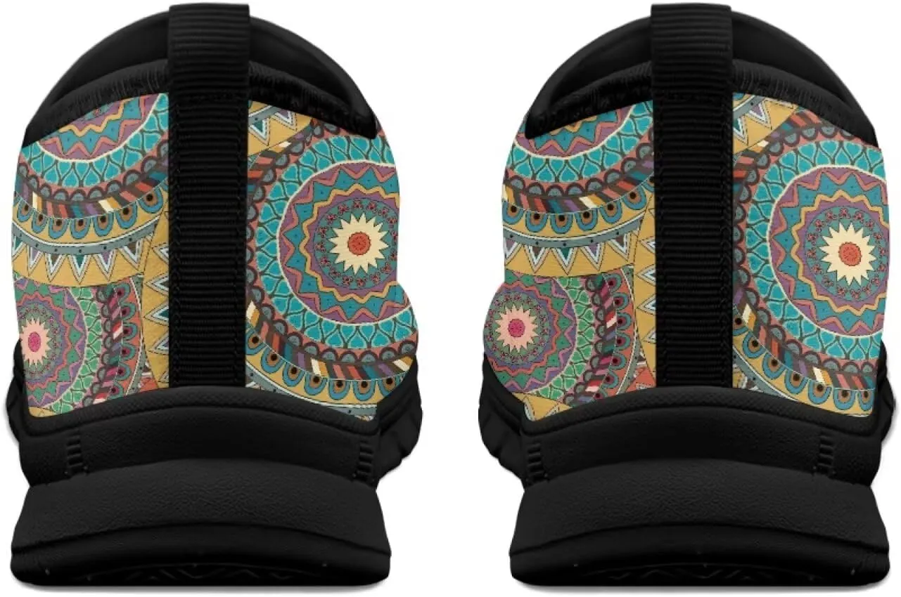 Aztec Walking Shoes for Women Casual Slip On Non Skid Flat Sneakers Fashion Breathable Tennis Work Footwear