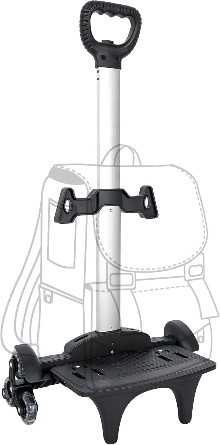 Backpack Trolley 6-Wheels Rolling Dolly Luggage Cart for Schoolbags,Backpack Foldable Stair Climbing Hand Truck