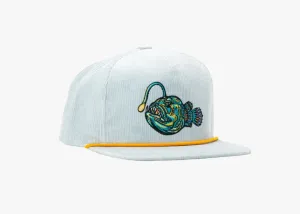Bajío Flat Brim Fishing Hat – Marine Art Snapback Trucker Cap with Embroidered Ocean Design, Breathable and Coastal-Ready