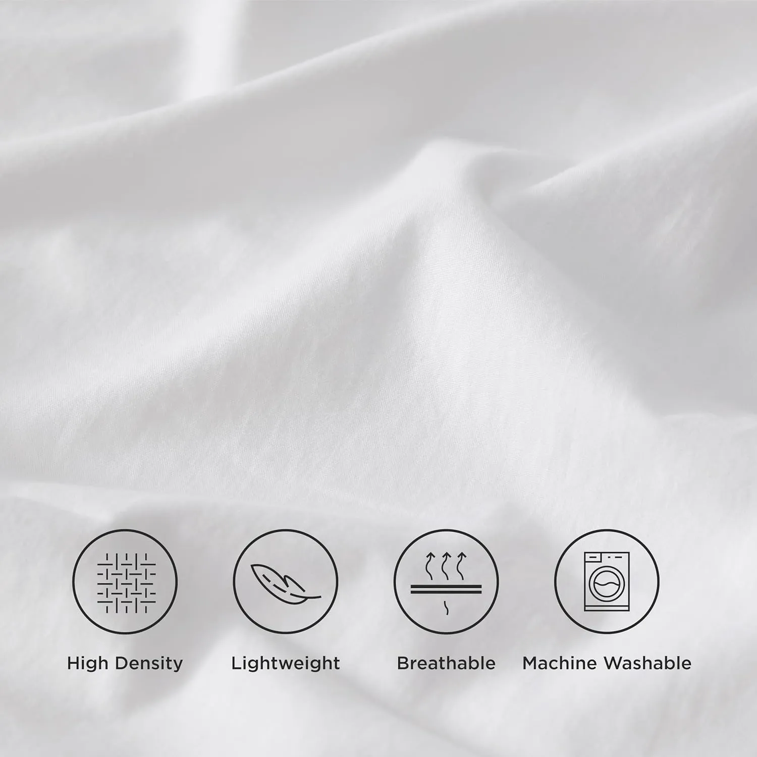 Bedsure 100% Cotton Percale Sheets Queen Size, Queen Sheet Set with Deep Pocket Up to 16 Inches, Breathable & Crirsp Soft, Bedsheet & Pillowcase Sets, 4 Pieces, White