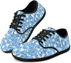 Binienty Women's Barefoot Cozy Non-Slip Wide Toe Box Lace up Tennis Sneakers Lightweight Flat Walking Shoes