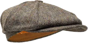Borges & Scott Lomond Newsboy Cap - 100% Handwoven Wool - Harris Tweed - Water Resistant