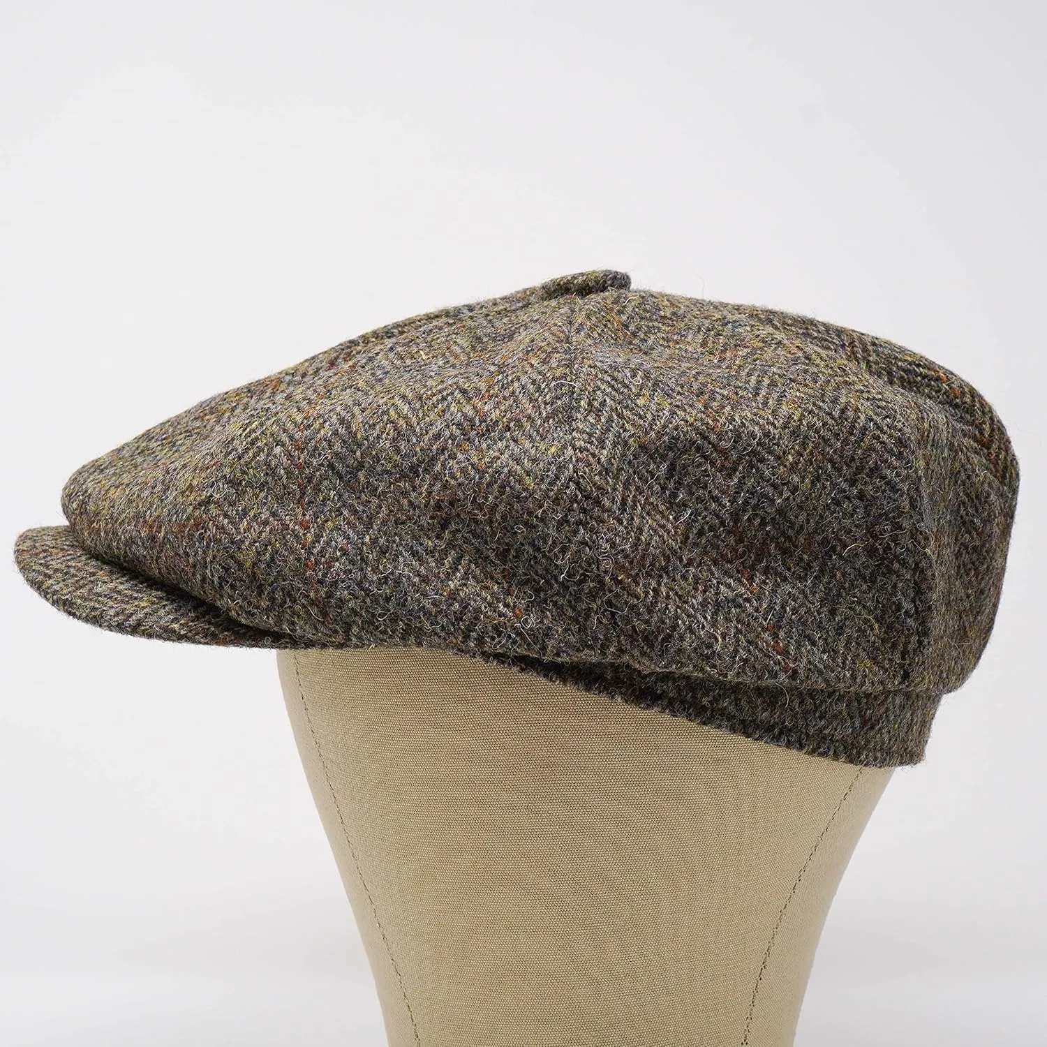 Borges & Scott Lomond Newsboy Cap - 100% Handwoven Wool - Harris Tweed - Water Resistant