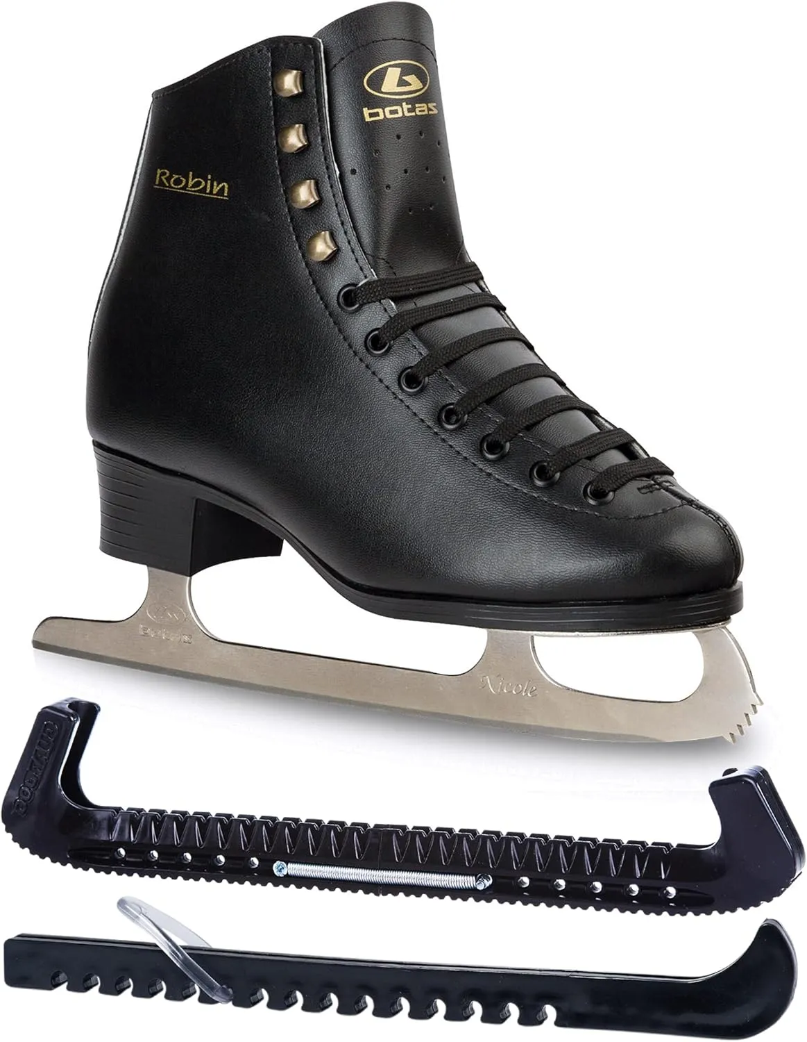 Botas Figure Ice Skates for Men, Boys/Made in Europe (Czech Republic) Bundle with Skate Guards JUST LAUNCHED 2022