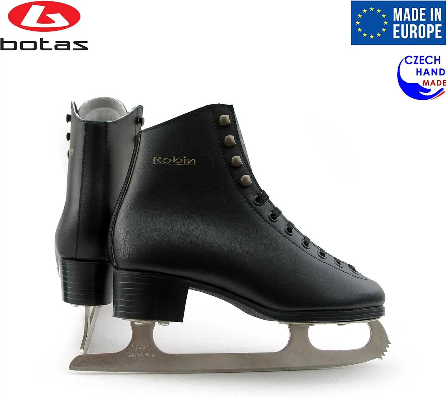 Botas Figure Ice Skates for Men, Boys/Made in Europe (Czech Republic) Bundle with Skate Guards JUST LAUNCHED 2022