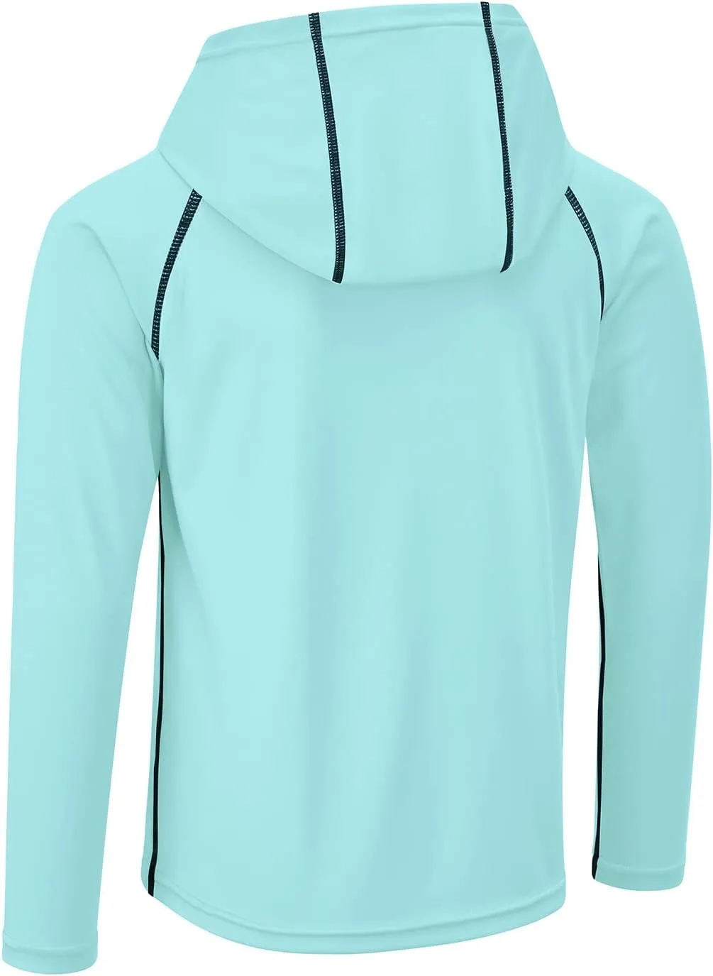 Boys Girls Hooded Sun Shirts UPF50  Long Sleeve Hoodies Quick Dry Rash Guard Swim Shirts Fishing Hiking Thumb Holes