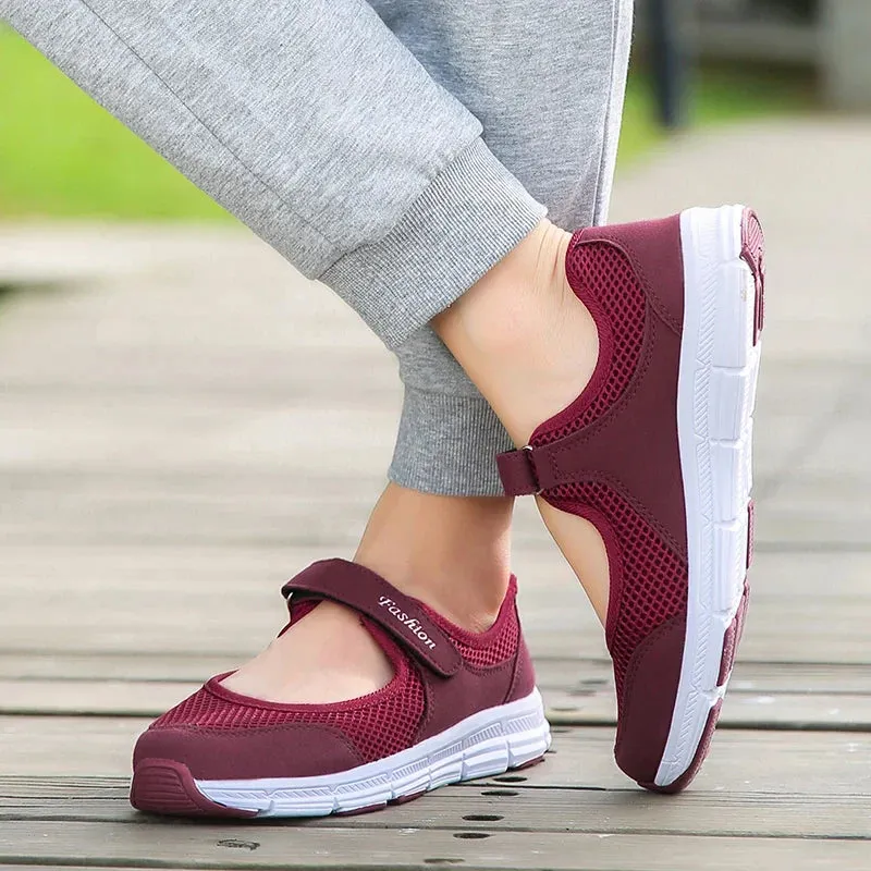 Breathable Vulcanized Sneakers for Women