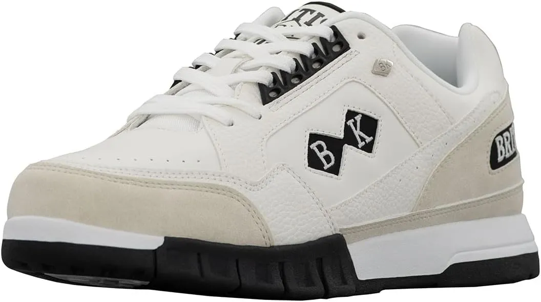 British Knights Men's Metros Sneaker, White/Off White/Black, 9.5