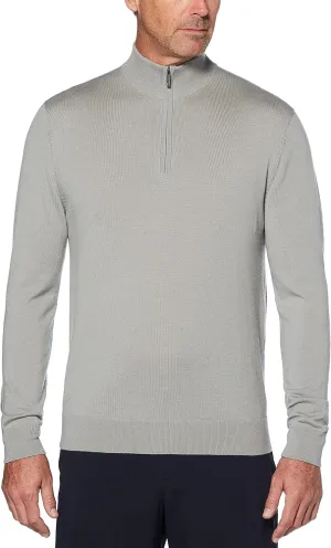 Callaway Weather Series Men's 1/4 Zip Golf Sweater with Mock Collar, Thermal Merino Wool, Breathable Soft Fabric