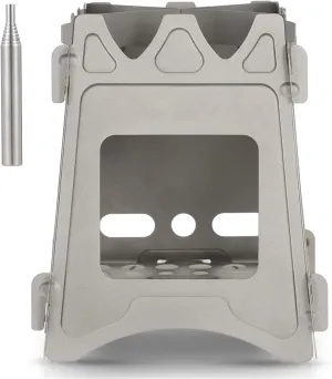 Camping Stove Outdoor Wood Burning Camp Stove Potable Folding Stainless Steel Backpacking Stove Camp Stoves