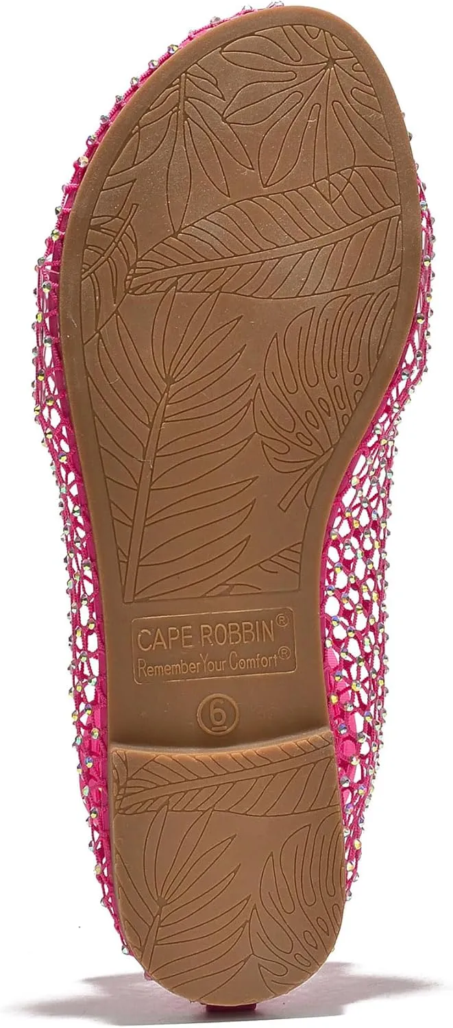 Cape Robbin Fantasia Rhinestone Mesh Flat Sandals (Fantasia)