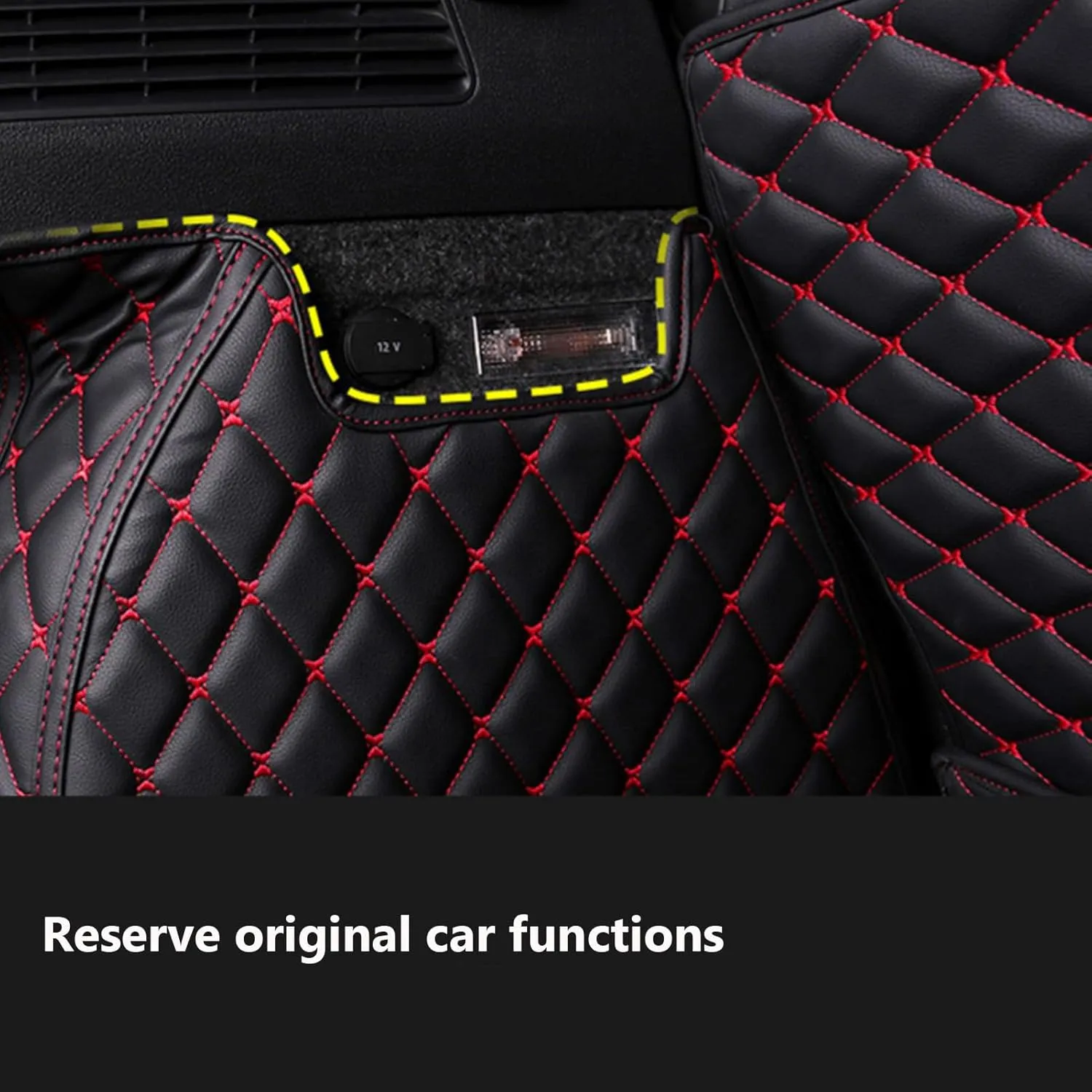 Car Boot Liner Mat for Mitsubishi Outlander（7seats） 2016-2018 Full Coverage Leather Car Boot Protector Waterproof Boot Liner Interior Accessories,D