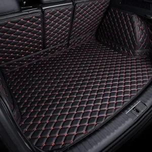 Car Boot Liner Mat for Mitsubishi Outlander（7seats） 2016-2018 Full Coverage Leather Car Boot Protector Waterproof Boot Liner Interior Accessories,D