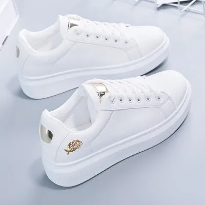 Casual Breathable White Sneakers...