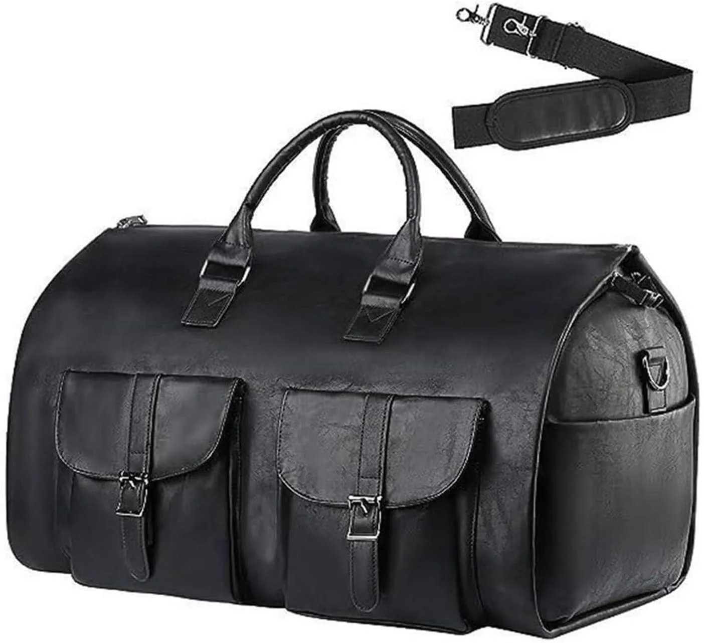 Convertible Travel Garment Bag,2-in-1 Hanging Suitcase Garment Duffle Bags for Travel,Large Capacity Business Travel Bag for Men Women (Black)