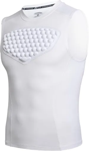 COOLOMG Adult Baseball Chest Protector Mens Padded Shirt Heart Guard Sternum Protection for Football Lacrosse Softball