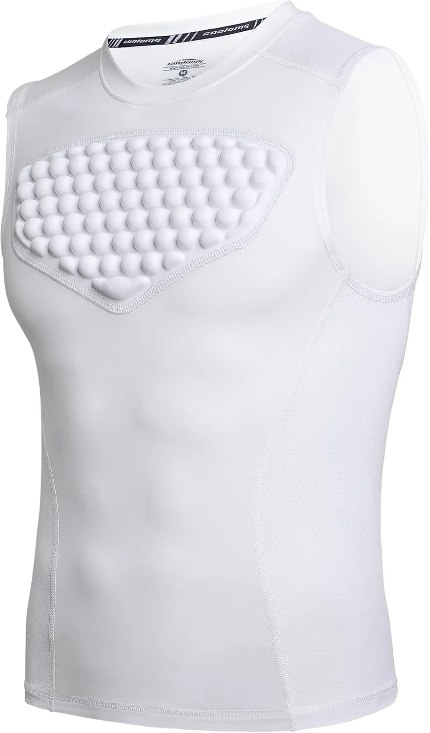 COOLOMG Adult Baseball Chest Protector Mens Padded Shirt Heart Guard Sternum Protection for Football Lacrosse Softball