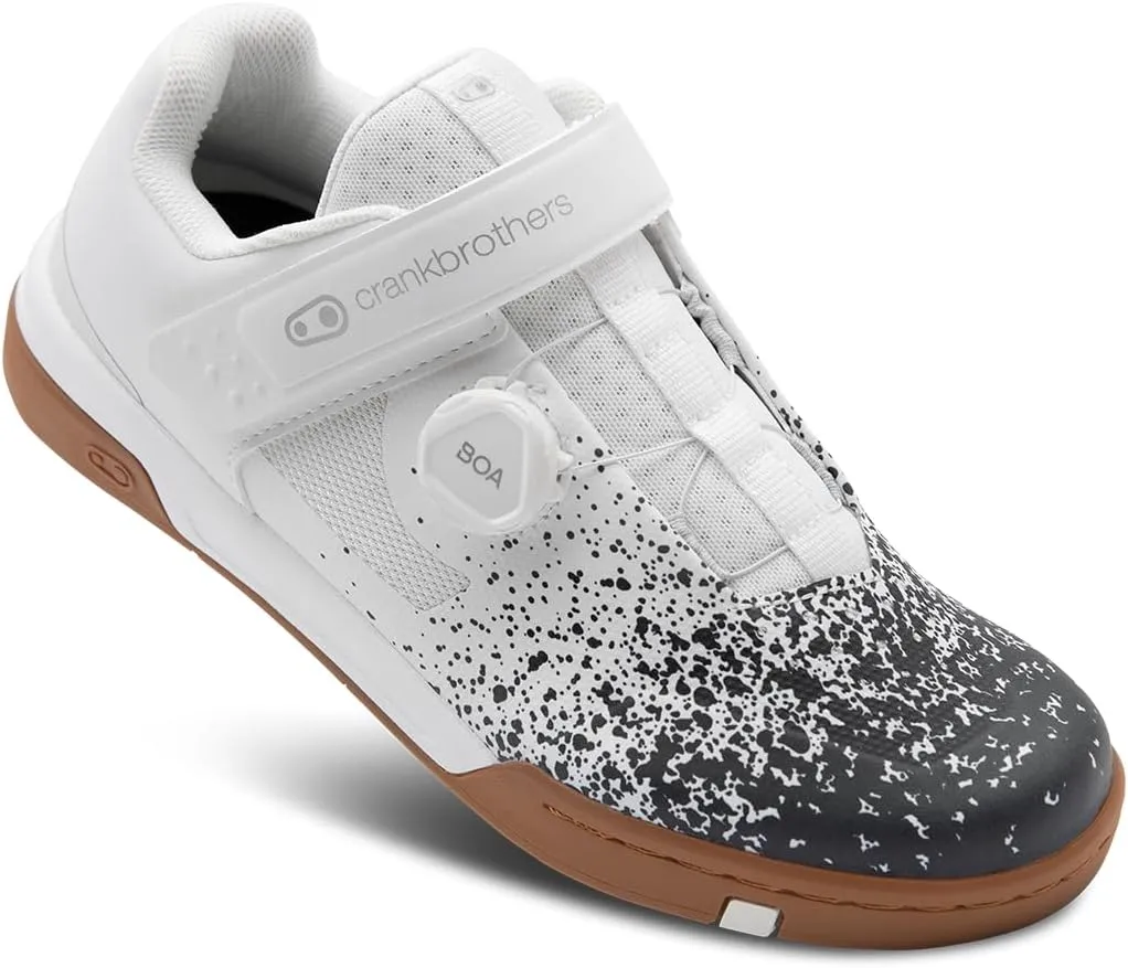 Crank Brothers Stamp BOA Shoes - Black/White - Gum - 10