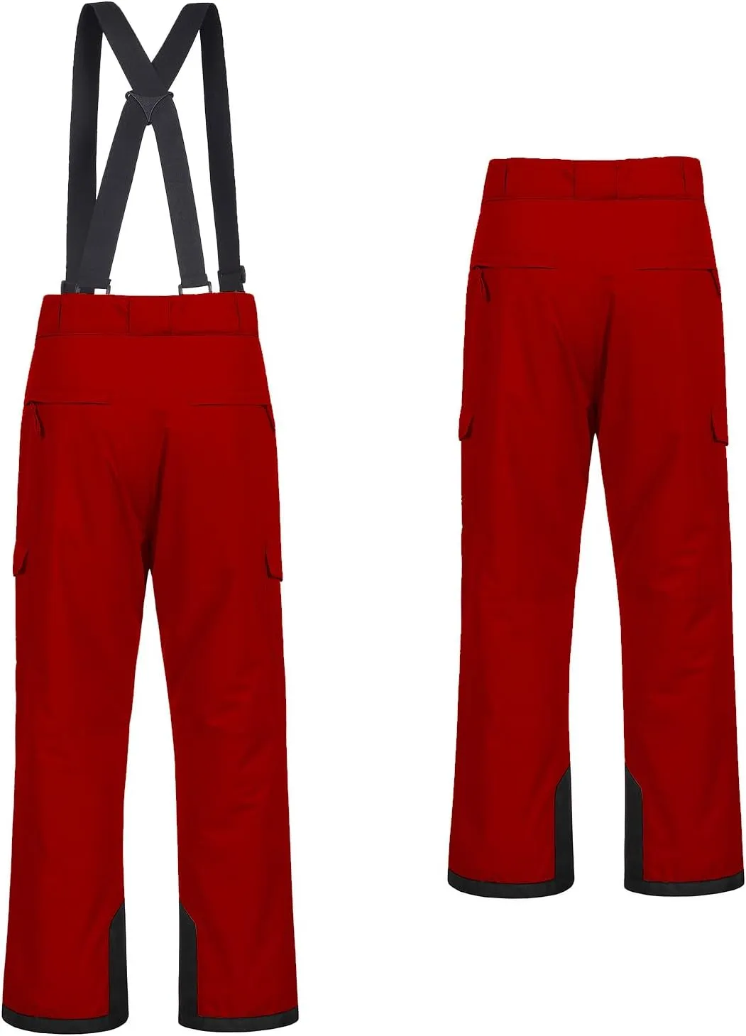 CREATMO US Men's Snow Pants Ski Bibs Waterproof Insulated Winter Snowboard Cargo