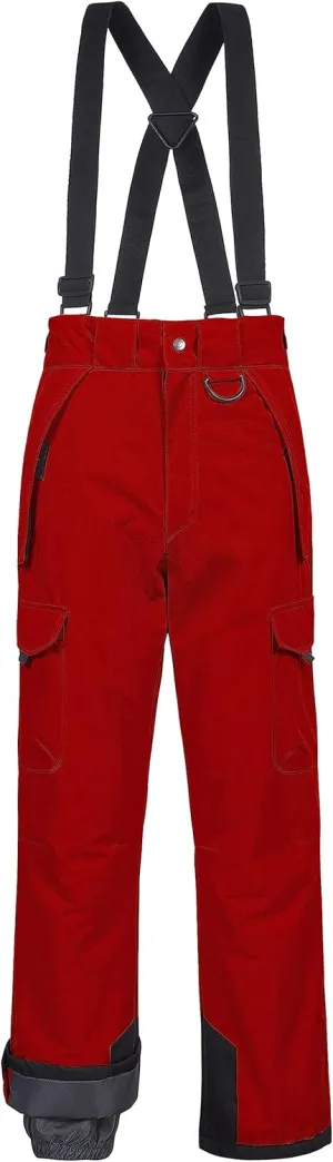 CREATMO US Men's Snow Pants Ski Bibs Waterproof Insulated Winter Snowboard Cargo