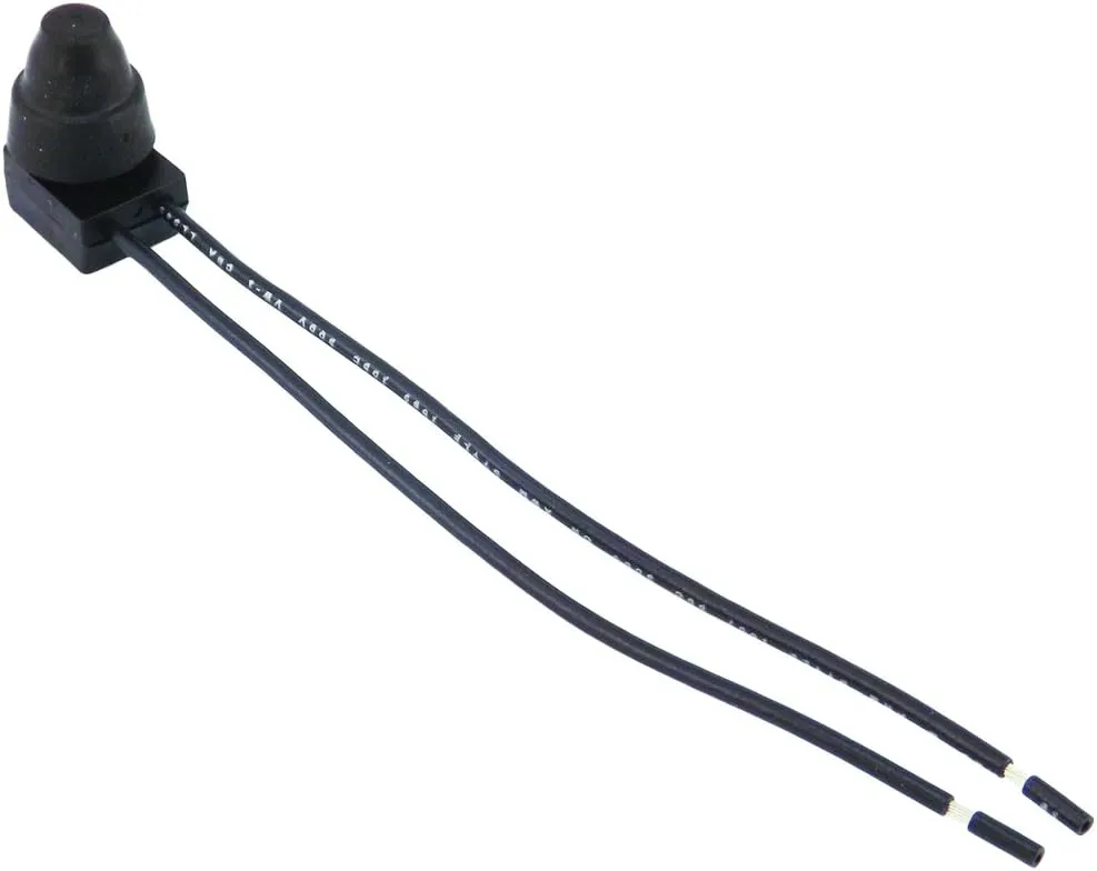CT127-LS-B Black Push Button Waterproof Switch, Pack of 5