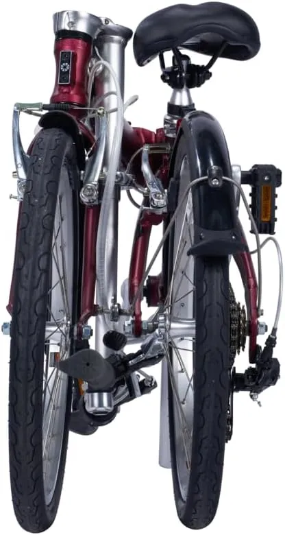 Dahon Route 20 inch Folding Bike for Adults, 7 Speed Drivertrain by Shimano, Aluminum Frame Foldable Bicycle with V Brake