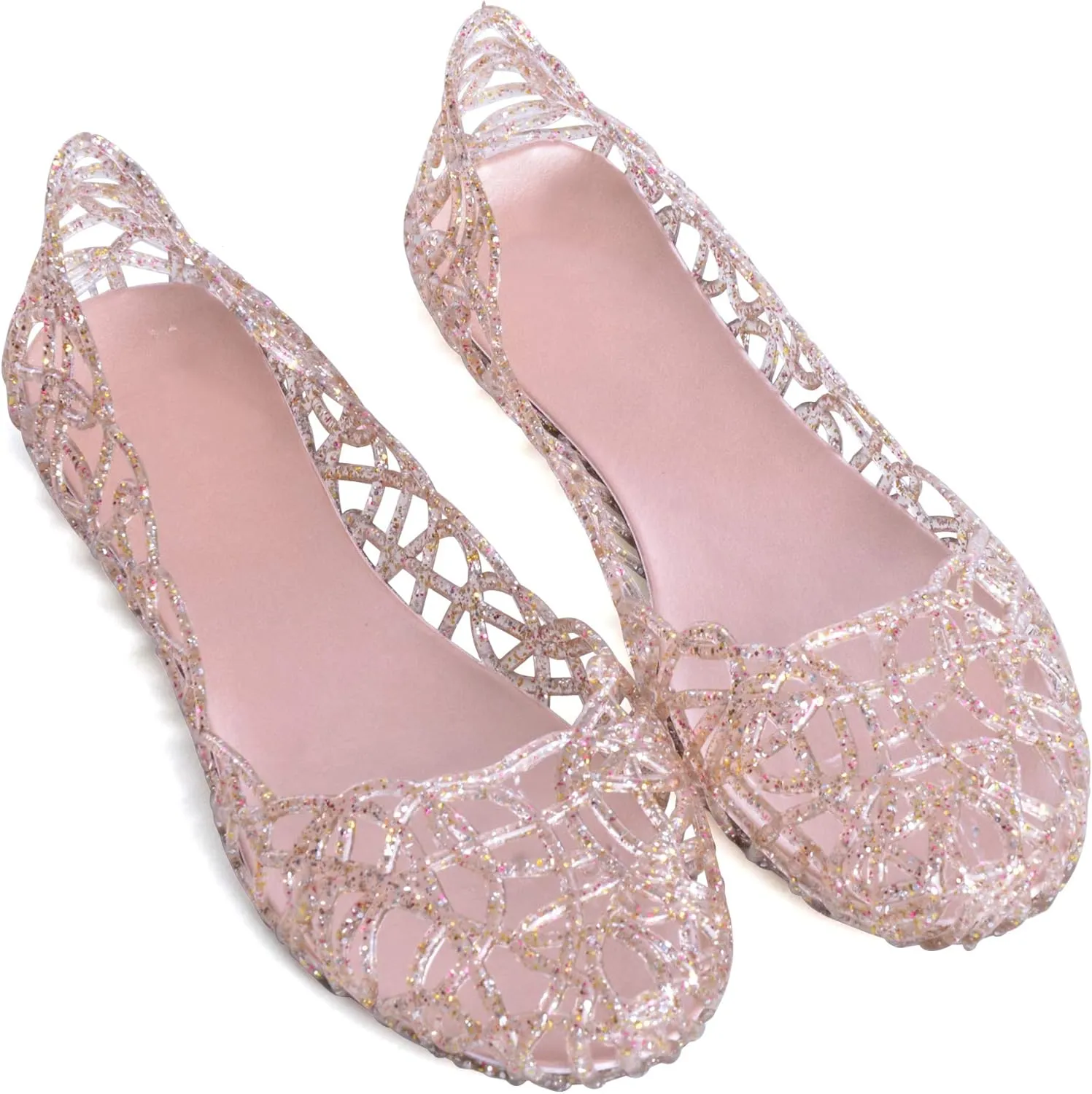 Dear Time Women Flat Heel Summer Beach Jelly Shoes