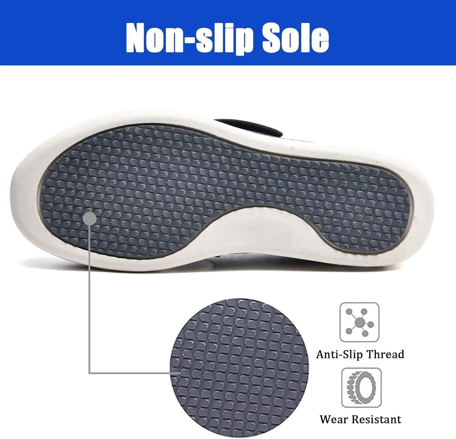 Diabetic Shoes Women Extra Wide Arthritis Orthopedic Edema Swollen Slippers Adjustable Walking l for Elderly Arthritis Valgus Sneaker Shoes