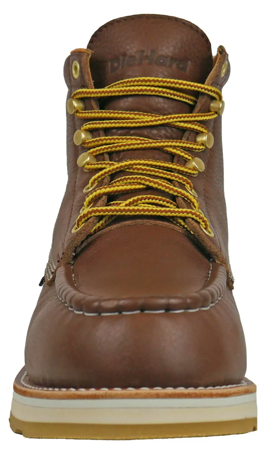 DieHard Mens Toro 6in Soft Toe Brown Leather Work Boots