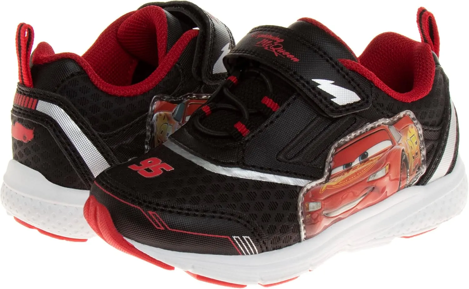 Disney Pixar Cars Boys Black/Red Lighted Sneaker (Toddler/Little Kid)