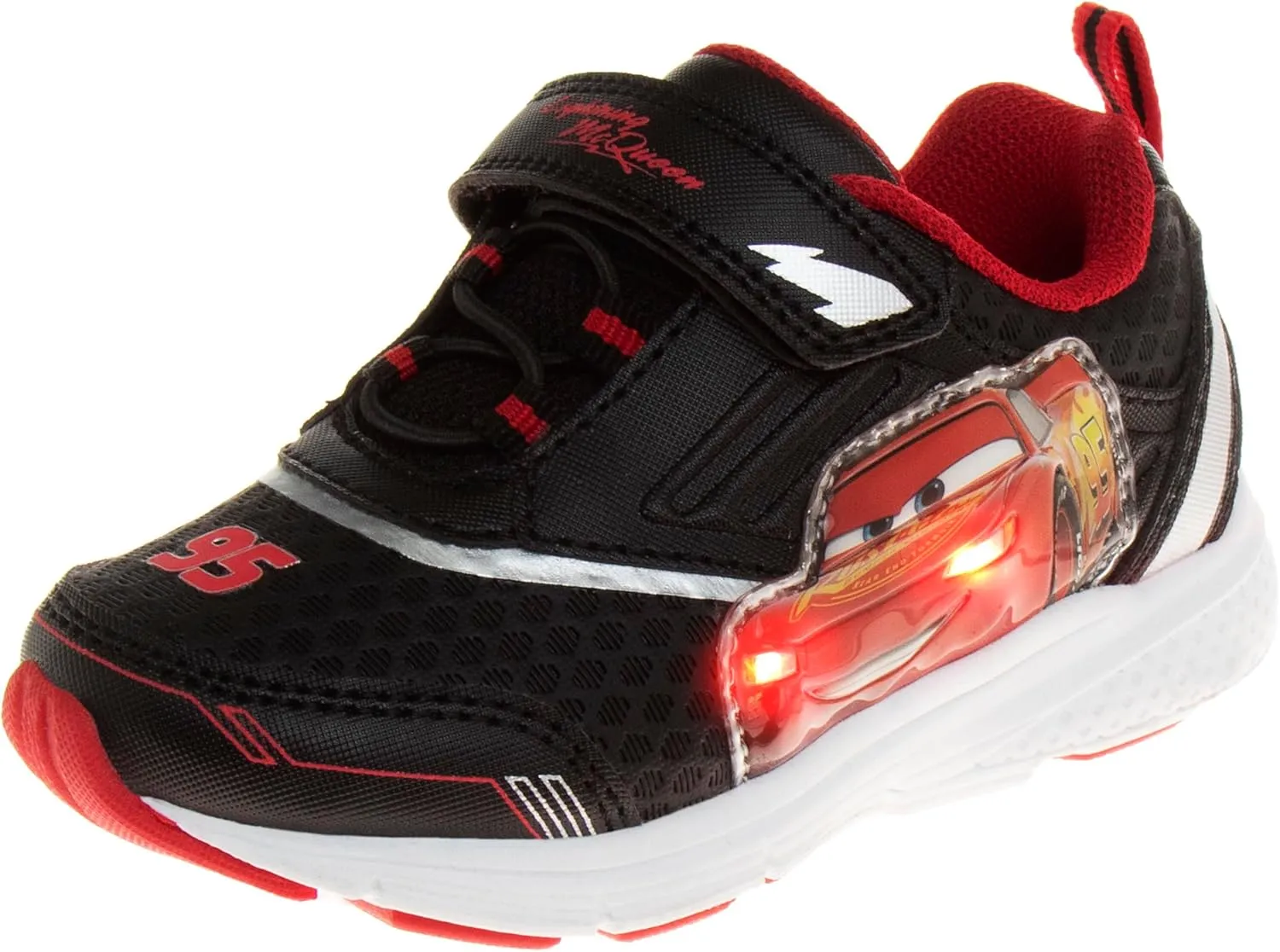 Disney Pixar Cars Boys Black/Red Lighted Sneaker (Toddler/Little Kid)