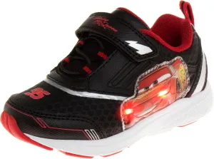 Disney Pixar Cars Boys Black/Red Lighted Sneaker (Toddler/Little Kid)