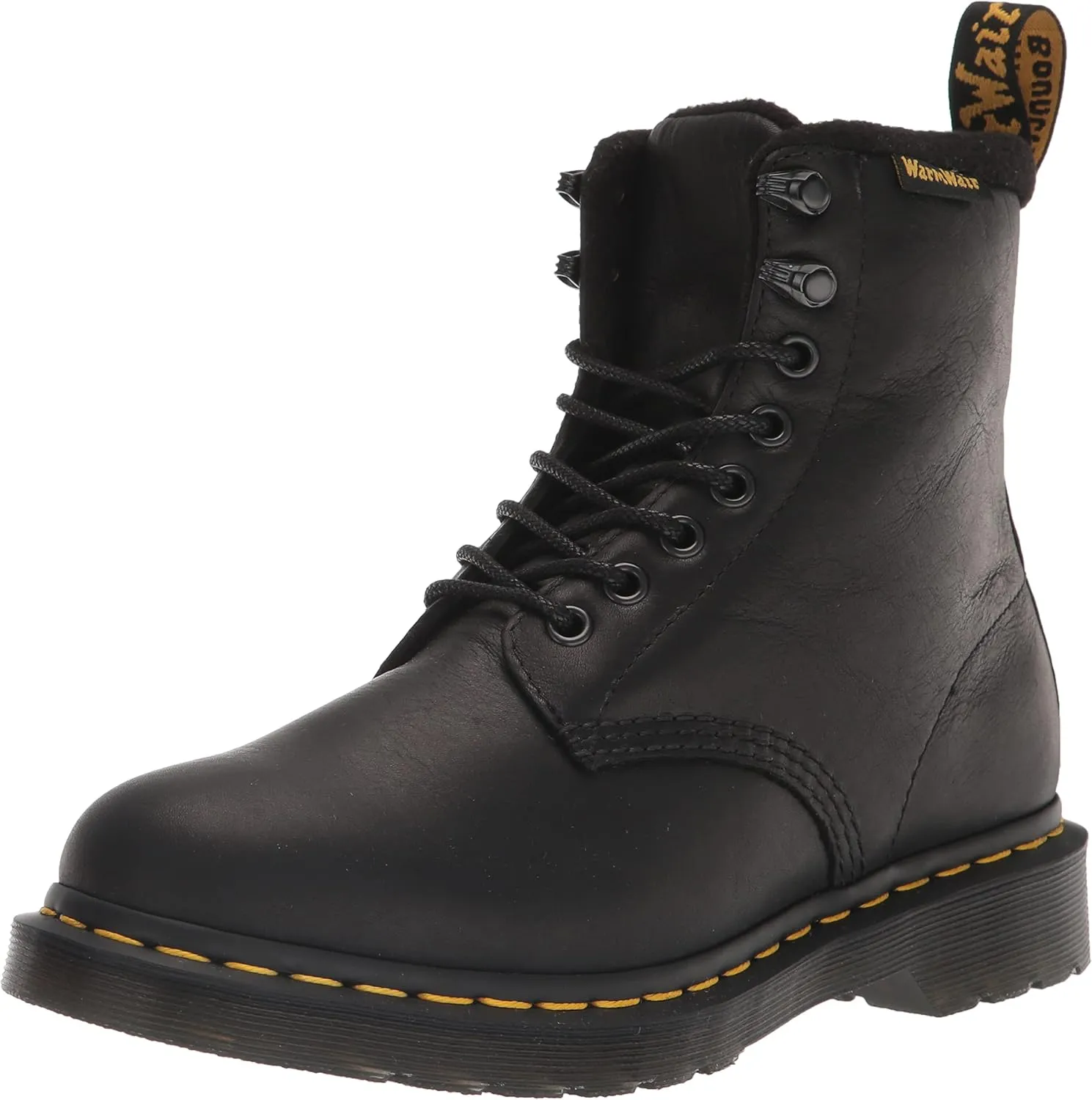 Dr. Martens, Unisex 1460 Pascal 8 Eye Boot, Black Valor WP, 14 US Women/13 US Men