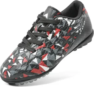 DREAM PAIRS Boys Girls Turf Indoor Soccer Shoes Lace Up Cleats for Little/Big Kid
