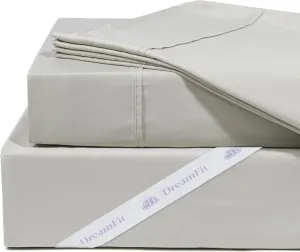 DreamFit DreamChill Cooling Bamboo Viscose Sheets For Hot Sleepers With Elastic Corner Straps 20 inch Extra Deep Pocket Breathable Silky Soft 100% Crafted in USA Queen Sheet Set Sage