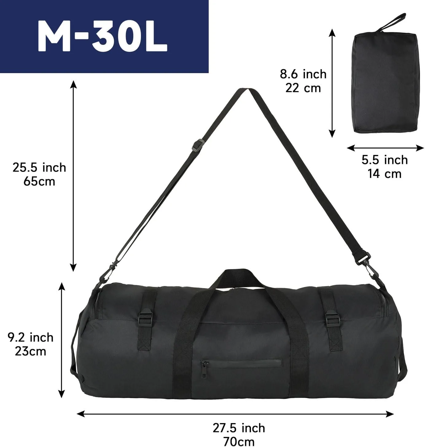 Duffel Bag 30L/50L/90L Extra Large Luggage Duffle for Travel Sport and Camping with Shoulder Strap