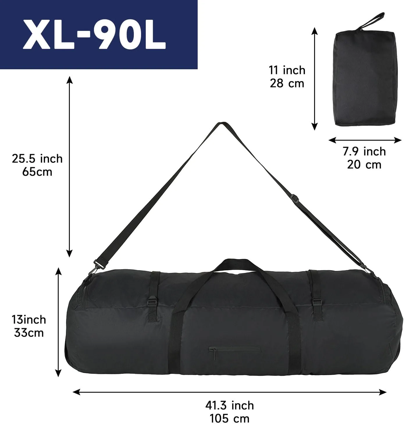 Duffel Bag 30L/50L/90L Extra Large Luggage Duffle for Travel Sport and Camping with Shoulder Strap