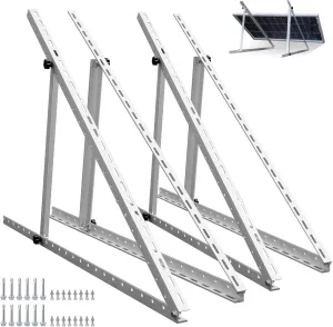 ECO-Worthy 2 Sets 45inch Adjustable Solar Panel Tilt Mount Brackets with Foldable Tilt Legs, Ieal for 2-4pcs 100 200 300 400 Watt Solar Panel for Roof, RV, Boat, and Off-Grid