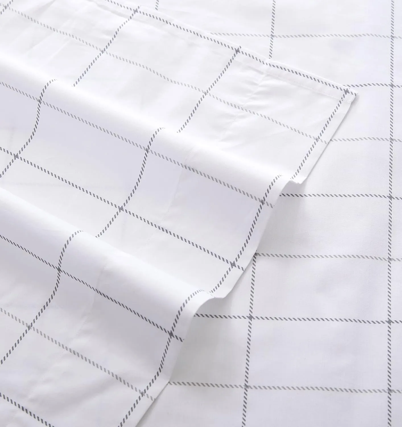 Eddie Bauer - Queen Sheets, Cotton Percale Bedding Set, Crisp & Cool Home Decor (Northern Plaid Grey, Queen)