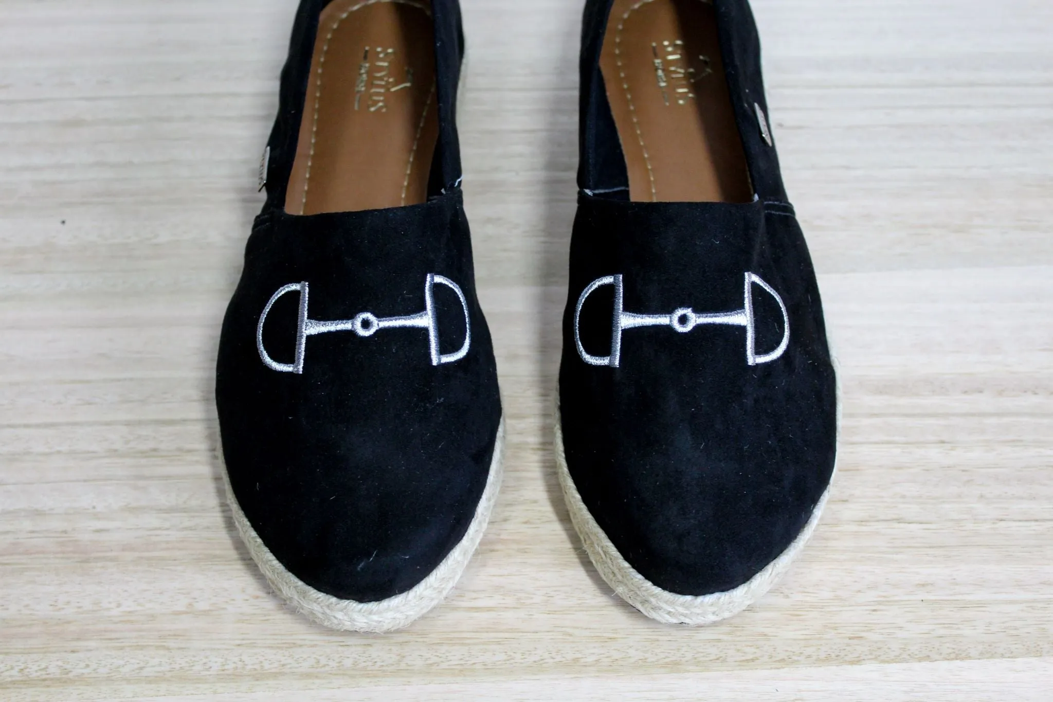 Equine Women's Loafer - Black with Silver Bit